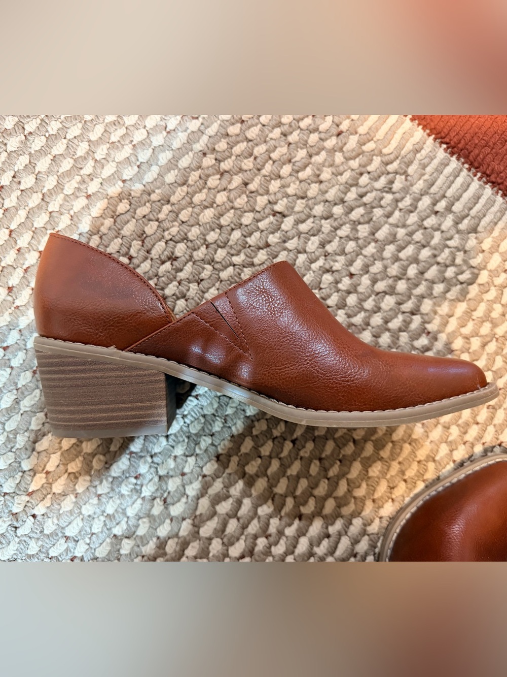 Universal Thread Brown Low Block Heel Ankle Booties - Picture 3 of 4